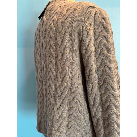 NWT Ralph Lauren Woman Cashmere Blend Sweater Chunky Pullover Cable Knit 3X - Picture 4 of 11